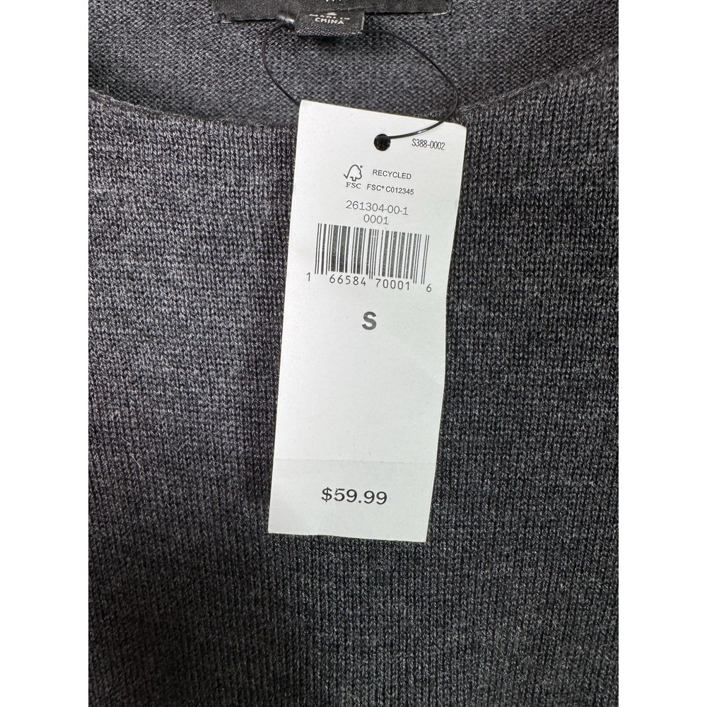 NWT Banana Republic Womens‎ Charcoal Long Sleeve Sweater Size S - Picture 6 of 7